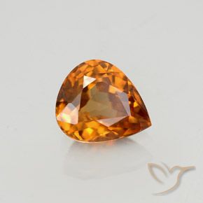 Zircão laranja marrom Natural 1.36ct, Formato de pêra, VVS