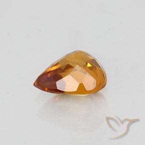 Zircão laranja marrom Natural 1.36ct, Formato de pêra, VVS