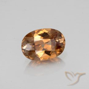 Zircão Laranja Médio Natural 1.83ct, oval, VVS