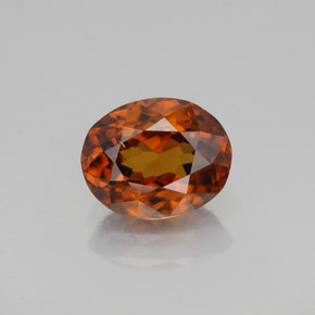 Zircão laranja natural 1,99ct, corte oval, VS