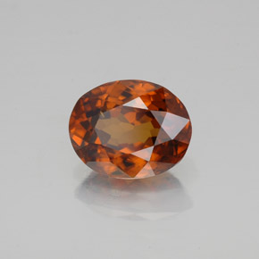 Zircão laranja natural 1,99ct, corte oval, VS