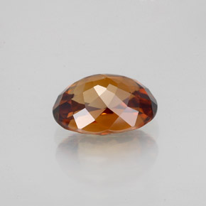 Zircão laranja natural 2,12ct, corte oval, VVS
