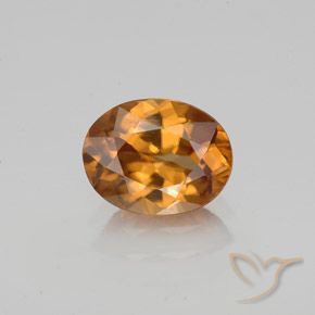 1.75ct Natural laranja marrom Zircão, oval, VVS