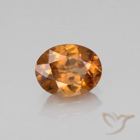 Zircão laranja marrom Natural 1.75ct, oval, VVS