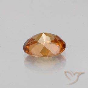 Zircão laranja marrom Natural 1.75ct, oval, VVS