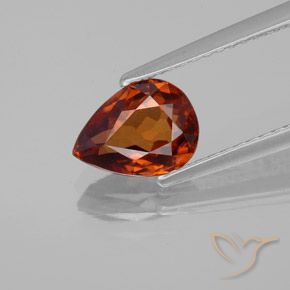 1.87ct Natural laranja avermelhado Zircão, Formato de pêra, VVS