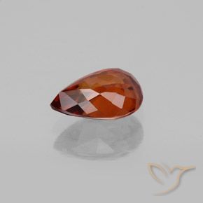 Zircão laranja avermelhado Natural 1.87ct, Formato de pêra, VVS