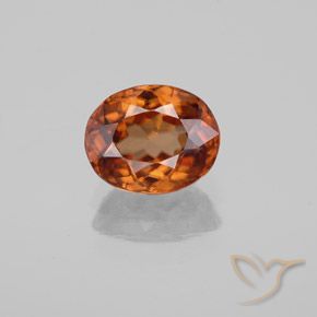 2.22ct Natural Laranja médio-escuro Zircão, oval, VVS