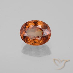 Zircão Laranja médio-escuro Natural 2.22ct, oval, VVS