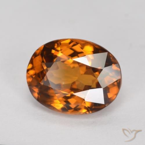 Zircão terra laranja Natural 1.66ct, oval, VVS-VS