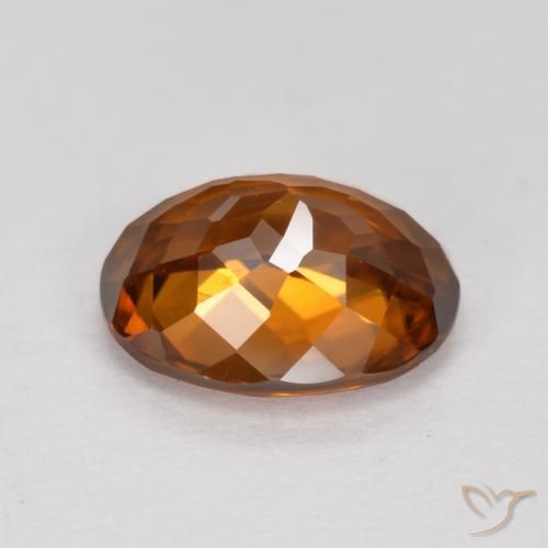 Zircão terra laranja Natural 1.66ct, oval, VVS-VS