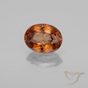 Zircão Laranja Profundo Natural 1.98ct, oval, VVS