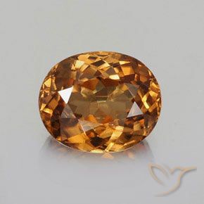 2.13ct Natural ferrugem laranja Zircão, oval, VS
