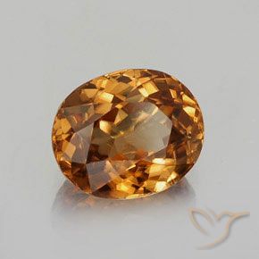 Zircão ferrugem laranja Natural 2.13ct, oval, VS