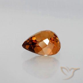 Zircão Laranja Médio Natural 1.90ct, Formato de pêra, VS