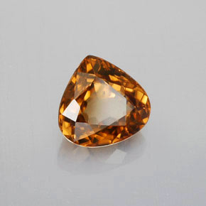 Zircão laranja natural 1,80ct, formato de pêra, VVS-VS