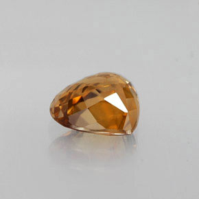 Zircão laranja natural 1,80ct, formato de pêra, VVS-VS