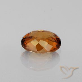 Zircão Laranja Marrom Profundo Natural 1.46ct, oval, VVS
