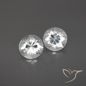 2.09ctw Natural Branco Zircão, Redondo, VVS-VS