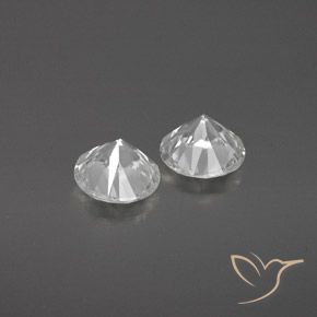 Pedras preciosas de Zircão Branco natural de 2.09 ct, Redondo, VVS-VS