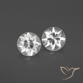 2.25ctw Natural Branco Zircão, Redondo, VVS-VS