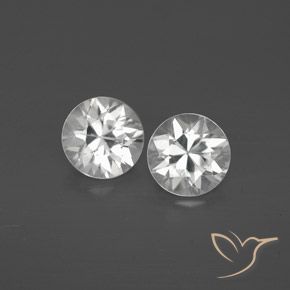 Pedras preciosas de Zircão Branco natural de 2.25 ct, Redondo, VVS-VS