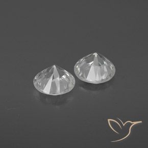 Pedras preciosas de Zircão Branco natural de 2.25 ct, Redondo, VVS-VS