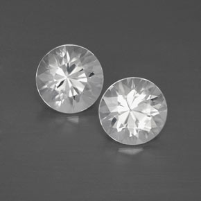 Pedras preciosas de zircão branco natural de 2,40 ct, corte redondo, VVS