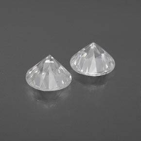 Pedras preciosas de zircão branco natural de 2,40 ct, corte redondo, VVS