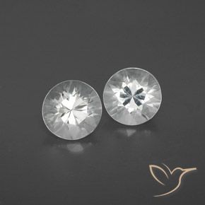 2.51ctw Natural Branco Zircão, Redondo, VVS-VS