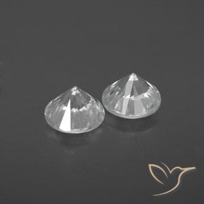 Pedras preciosas de Zircão Branco natural de 2.51 ct, Redondo, VVS-VS