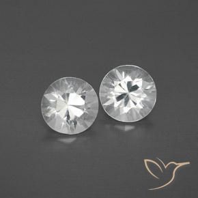 2.46ctw Natural Branco Zircão, Redondo, VVS