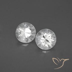 Pedras preciosas de Zircão Branco natural de 2.46 ct, Redondo, VVS