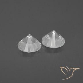 Pedras preciosas de Zircão Branco natural de 2.46 ct, Redondo, VVS