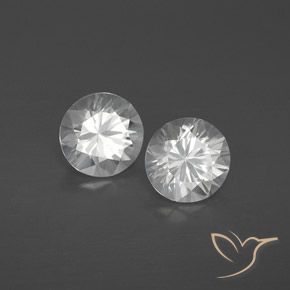 Pedras preciosas de Zircão Branco natural de 2.37 ct, Redondo, VVS-VS