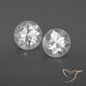 Pedras preciosas de Zircão Branco natural de 2.26 ct, Redondo, VVS-VS