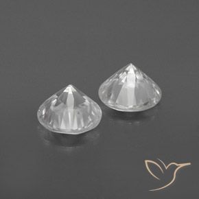 Pedras preciosas de Zircão Branco natural de 2.26 ct, Redondo, VVS-VS
