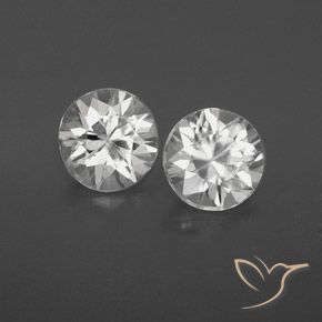 Pedras preciosas de Zircão Branco natural de 2.11 ct, Redondo, VVS-VS