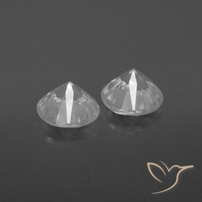 Pedras preciosas de Zircão Branco natural de 2.11 ct, Redondo, VVS-VS