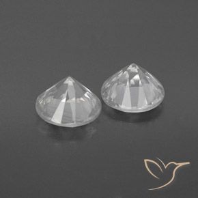 Pedras preciosas de Zircão Branco natural de 2.51 ct, Redondo, VVS-VS