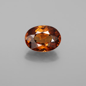 Zircão Laranja Profundo Natural 2.03ct, Corte Oval, VVS