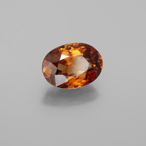 Zircão Laranja Profundo Natural 2.03ct, Corte Oval, VVS