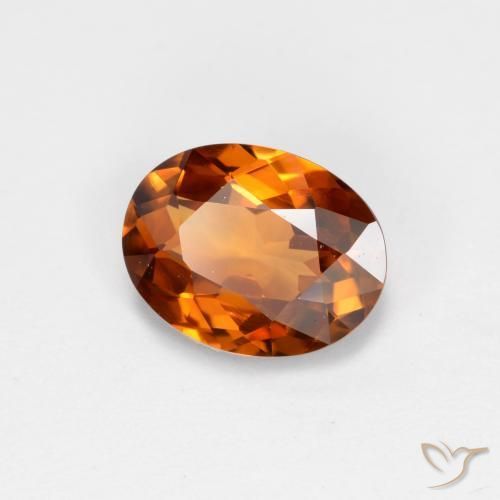 Zircão terra laranja Natural 1.48ct, oval, VVS