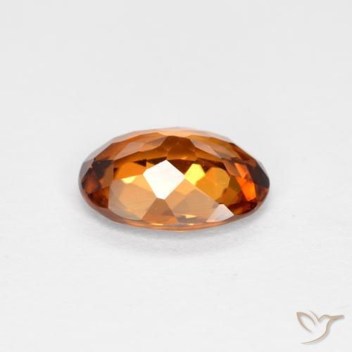 Zircão terra laranja Natural 1.48ct, oval, VVS