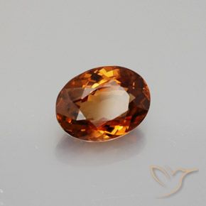 Zircão Laranja Profundo Natural 1.95ct, oval, VVS