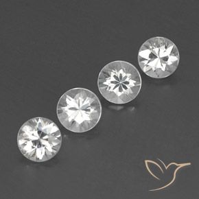 Pedras preciosas de Zircão Branco natural de 4.49 ct, Redondo, VVS-VS