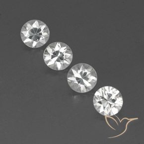 4.60ctw Natural Branco Zircão, Redondo, VVS-VS