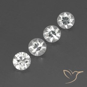 Pedras preciosas de Zircão Branco natural de 4.60 ct, Redondo, VVS-VS