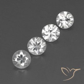 Pedras preciosas de Zircão Branco natural de 4.33 ct, Redondo, VVS-VS