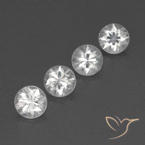 Pedras preciosas de Zircão Branco natural de 4.70 ct, Redondo, VVS-VS